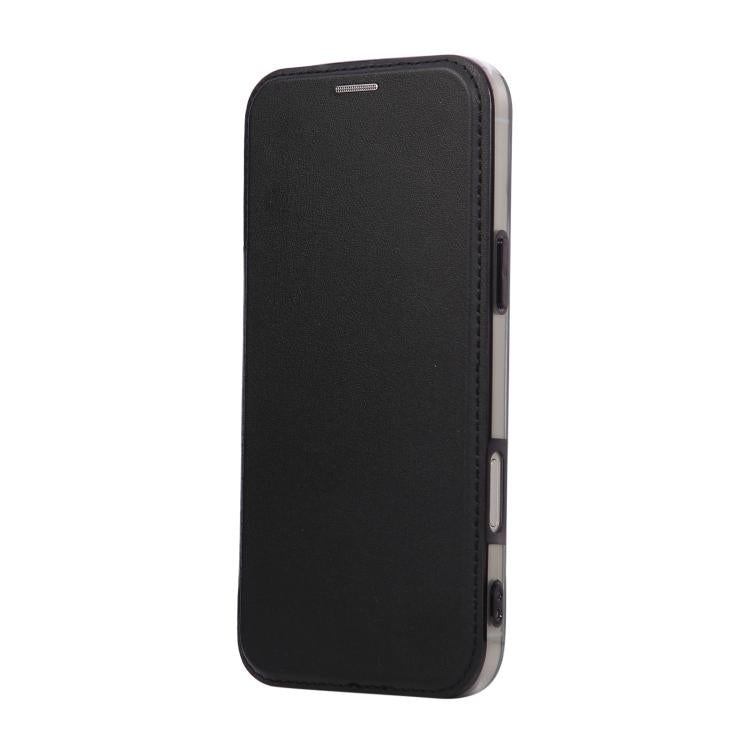 For iPhone Air Ultra-thin Magnetic Plating Vegan Leather Phone Case