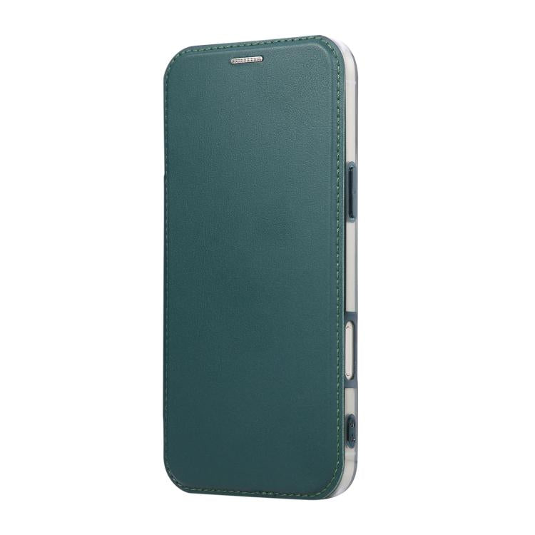 For iPhone Air Ultra-thin Magnetic Plating Vegan Leather Phone Case