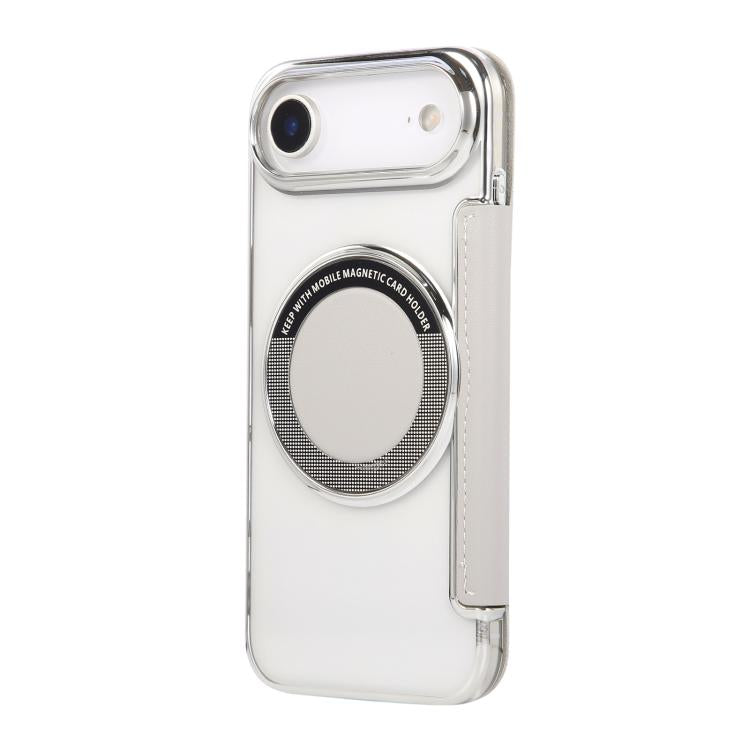 For iPhone Air Ultra-thin Magnetic Plating Vegan Leather Phone Case