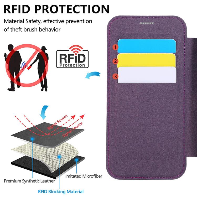 For iPhone 16 Pro Ultra-thin Magnetic Plating Vegan Leather Phone Case