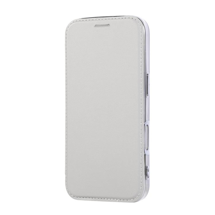 For iPhone 16 Pro Ultra-thin Magnetic Plating Vegan Leather Phone Case