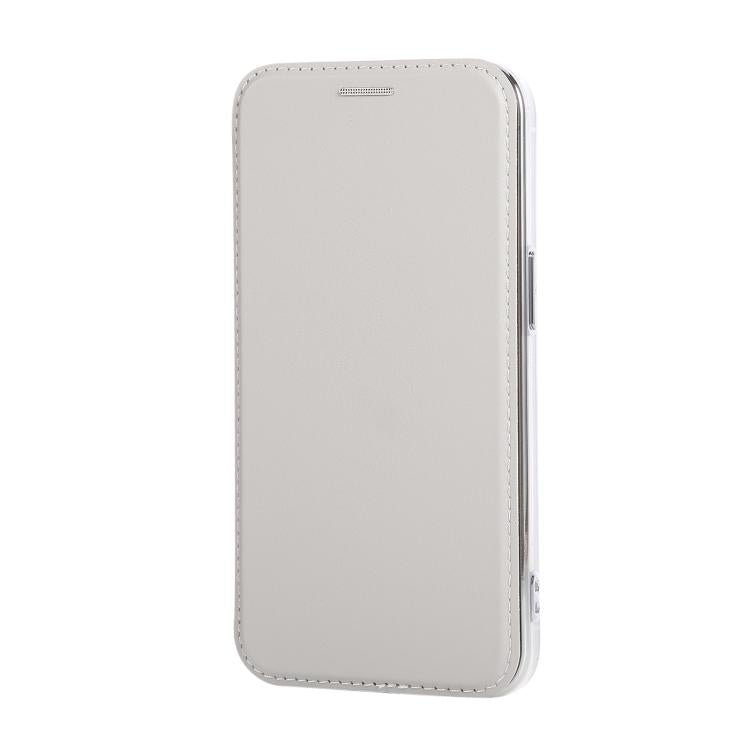 For iPhone 13 Pro Ultra-thin Magnetic Plating Vegan Leather Phone Case