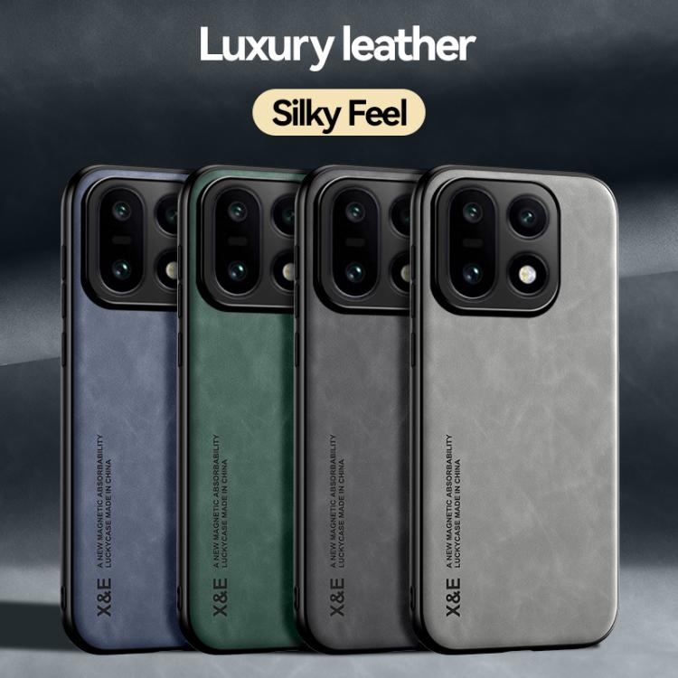 For OnePlus 15 Skin Feel Magnetic Leather Back Phone Case