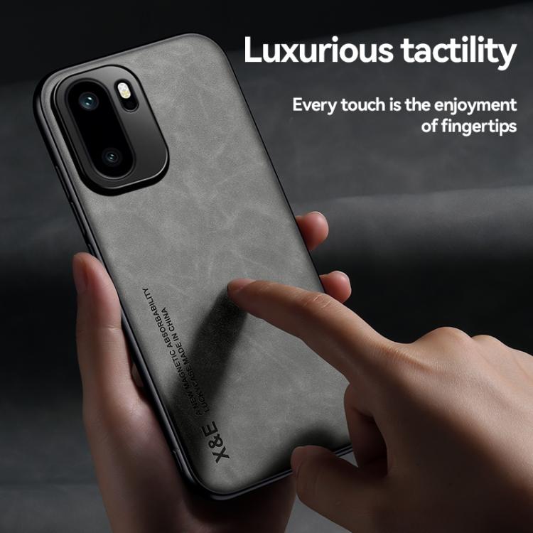 For OnePlus Ace 6 / Ace 6T / 15R Skin Feel Magnetic Leather Back Phone Case