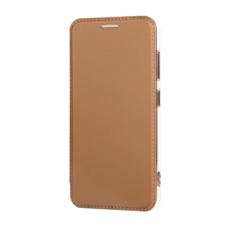 For Samsung Galaxy S23+ 5G Ultra-thin Magnetic Plating Vegan Leather Phone Case