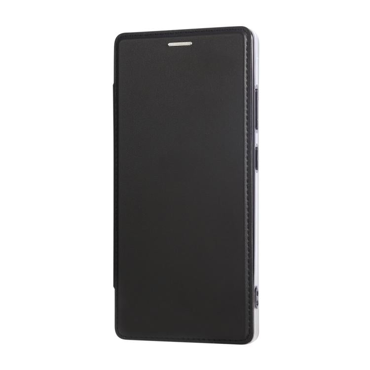 For Samsung Galaxy S22 Ultra 5G Ultra-thin Magnetic Plating Vegan Leather Phone Case