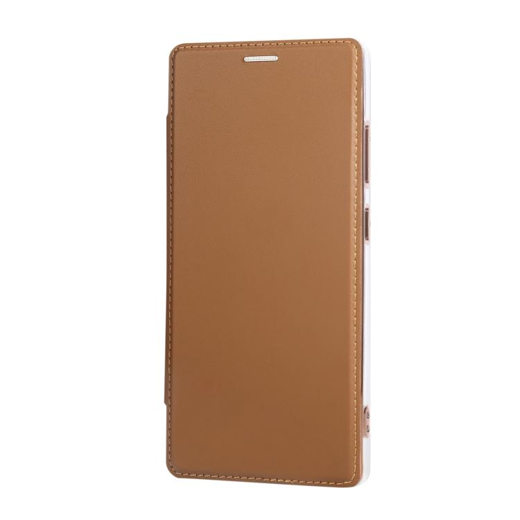 For Samsung Galaxy S22 Ultra 5G Ultra-thin Magnetic Plating Vegan Leather Phone Case