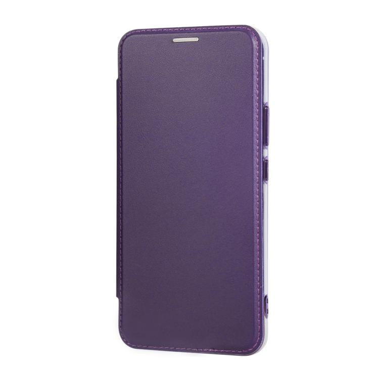 For Samsung Galaxy S22+ 5G Ultra-thin Magnetic Plating Vegan Leather Phone Case