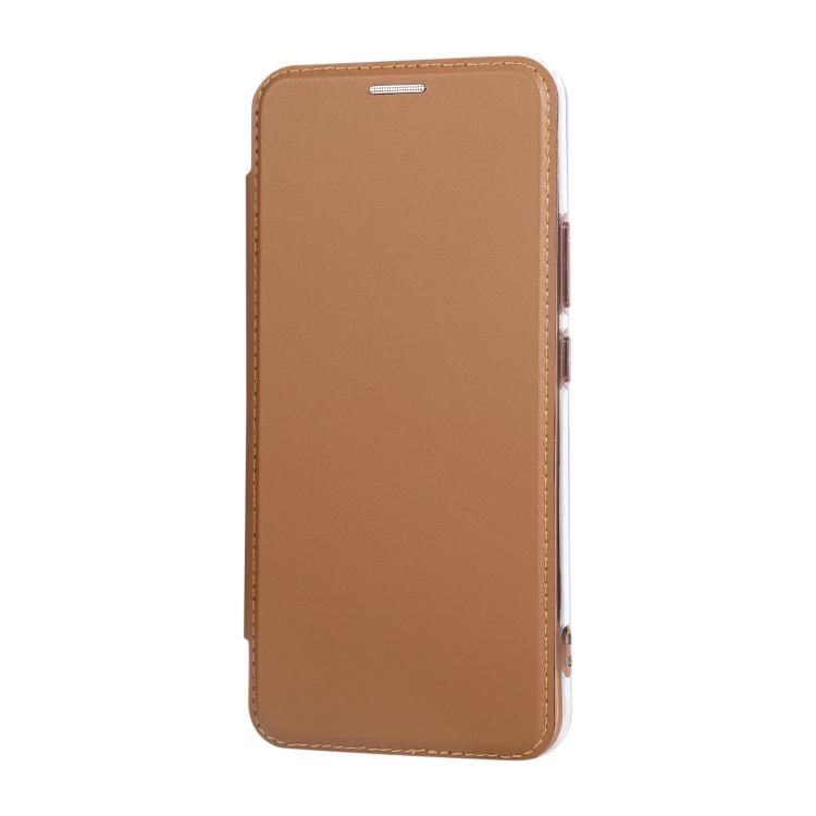 For Samsung Galaxy S22+ 5G Ultra-thin Magnetic Plating Vegan Leather Phone Case