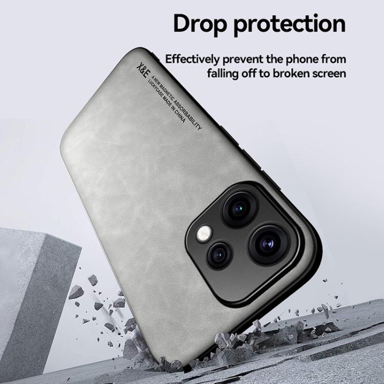 For OPPO Reno 15c 5G Skin Feel Magnetic Leather Back Phone Case