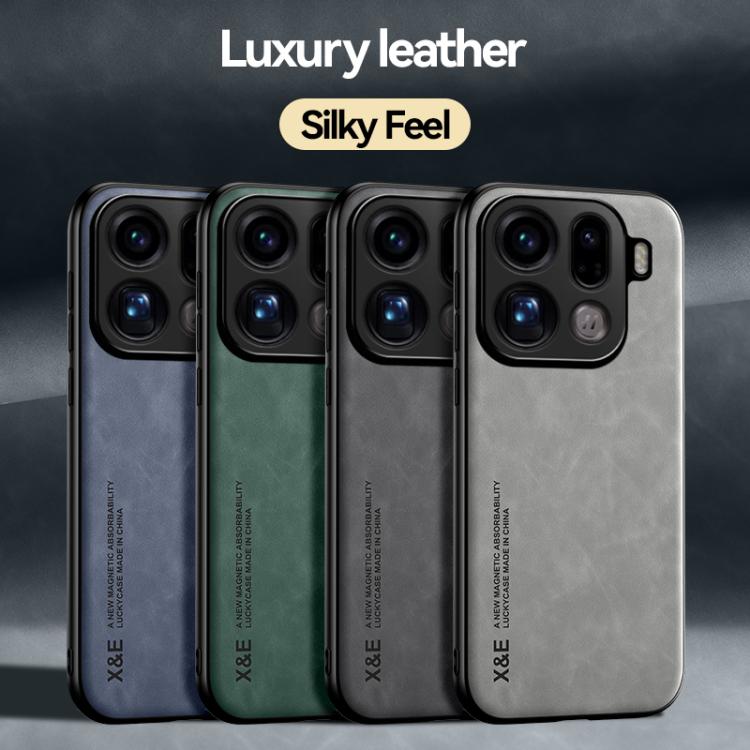 For OPPO Find X9 Pro Skin Feel Magnetic Leather Back Phone Case