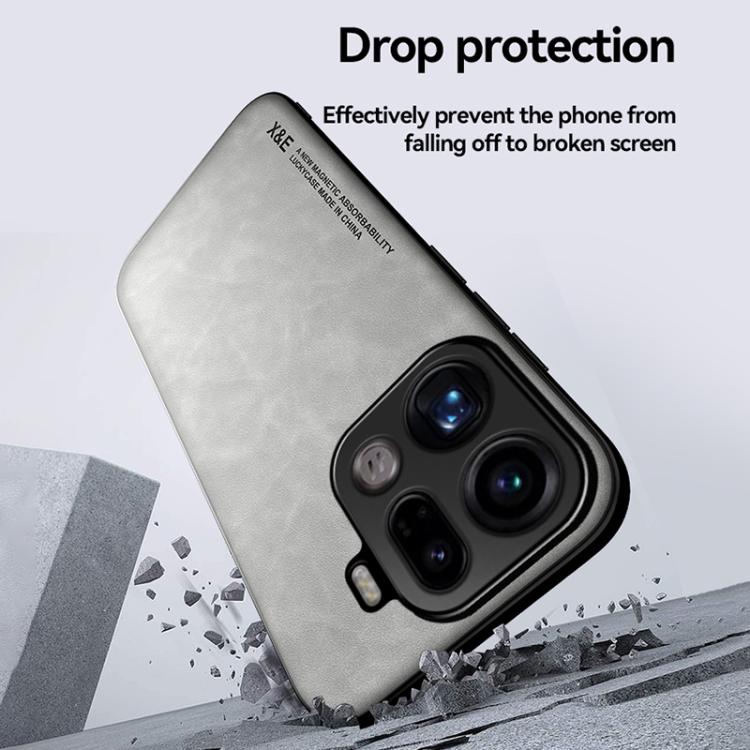For OPPO Find X9 Pro Skin Feel Magnetic Leather Back Phone Case