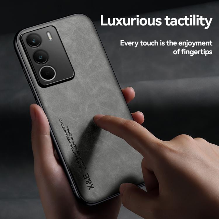 For Realme C71 4G Skin Feel Magnetic Leather Back Phone Case