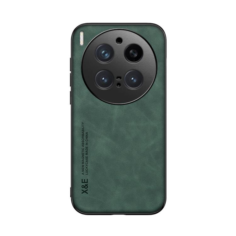 For vivo X300 Pro Skin Feel Magnetic Leather Back Phone Case