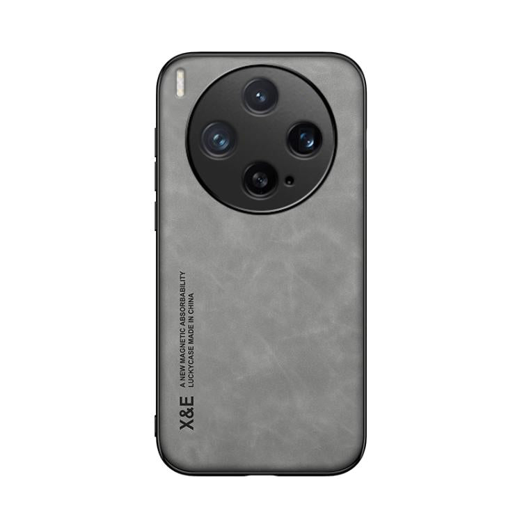 For vivo X300 Skin Feel Magnetic Leather Back Phone Case