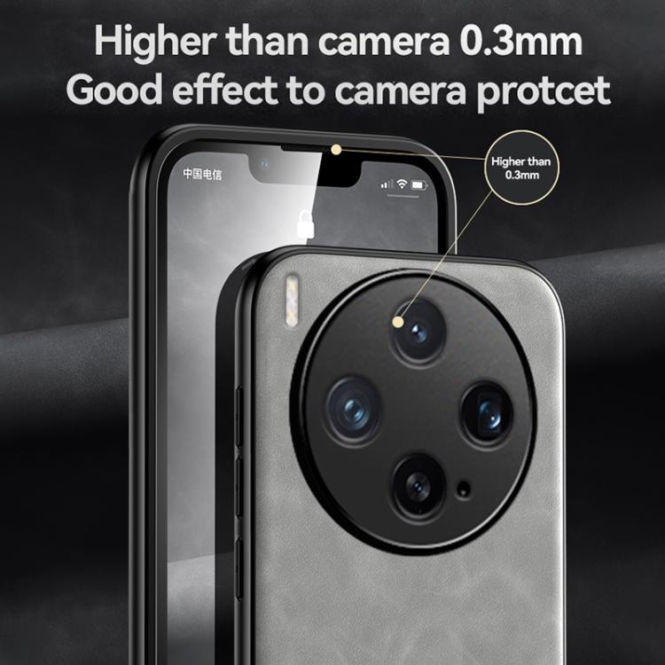 For vivo X300 Skin Feel Magnetic Leather Back Phone Case