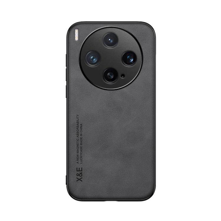 For vivo X300 Skin Feel Magnetic Leather Back Phone Case