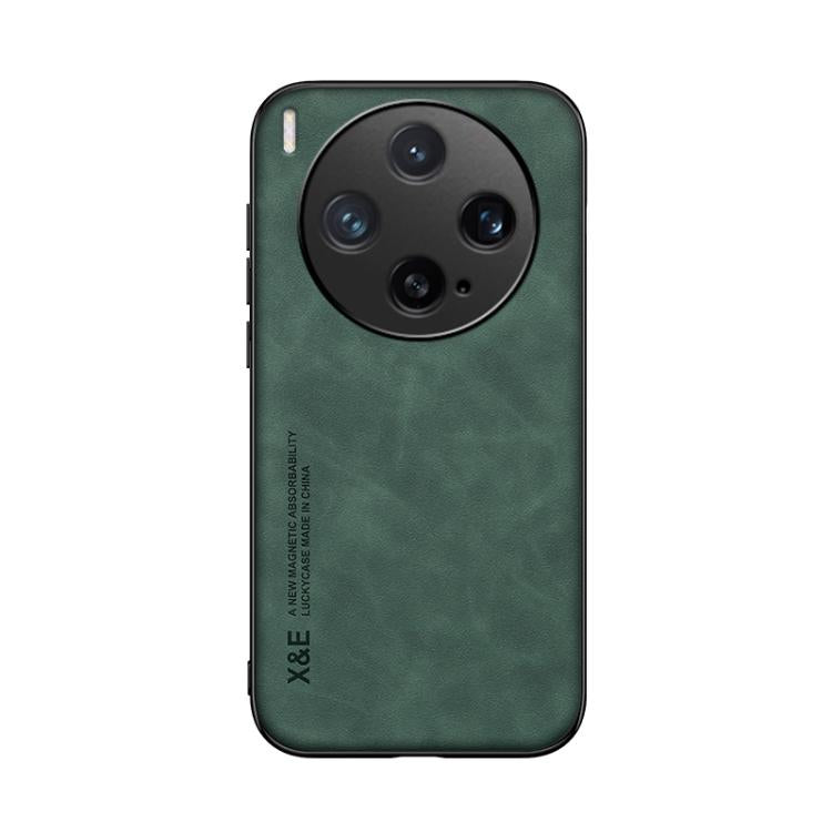 For vivo X300 Skin Feel Magnetic Leather Back Phone Case