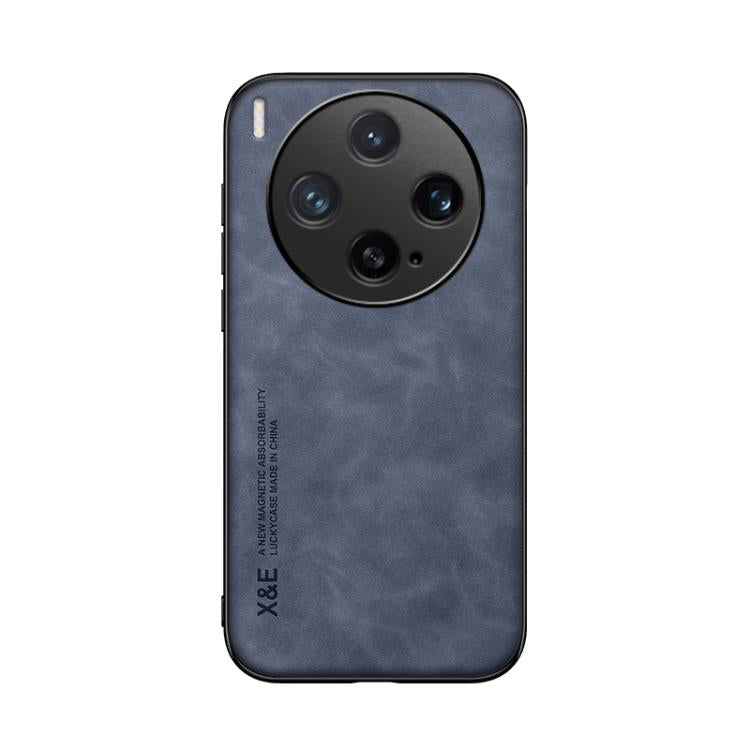 For vivo X300 Skin Feel Magnetic Leather Back Phone Case