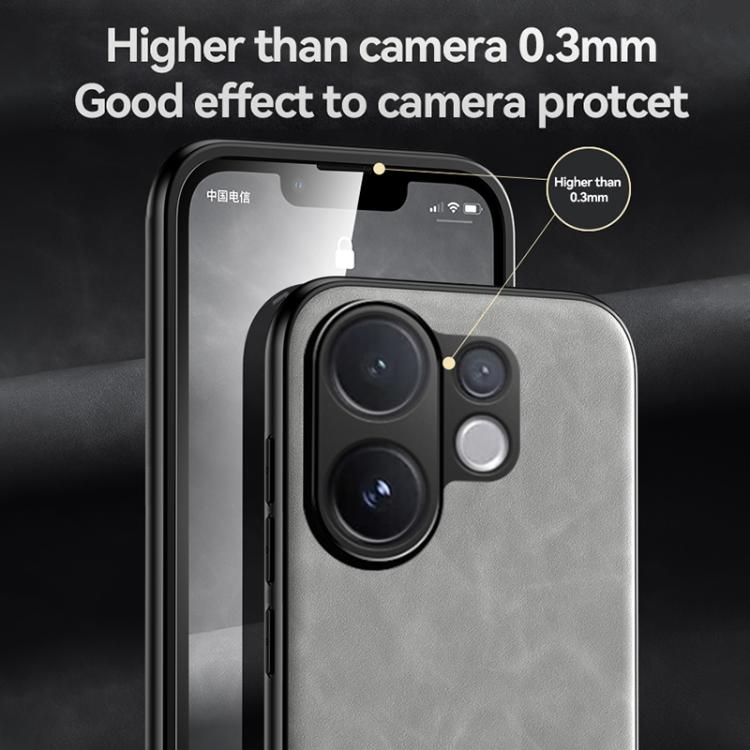 For vivo V60 5G Skin Feel Magnetic Leather Back Phone Case