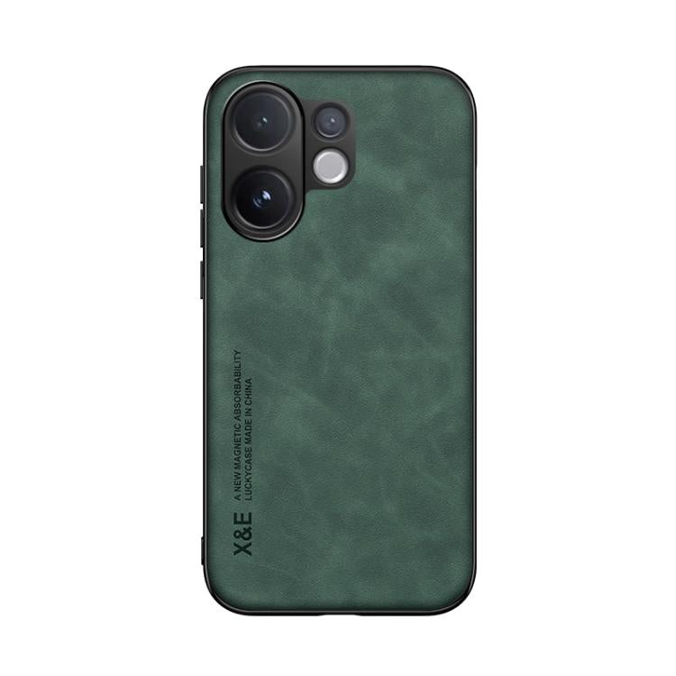 For vivo V60 5G Skin Feel Magnetic Leather Back Phone Case