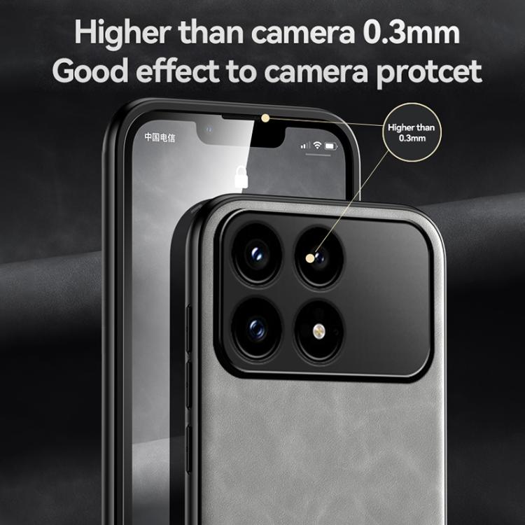 For Redmi K90 / Xiaomi Poco F8 Pro 5G Skin Feel Magnetic Leather Back Phone Case