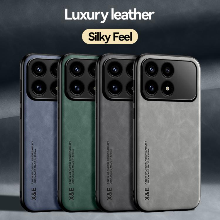 For Redmi K90 / Xiaomi Poco F8 Pro 5G Skin Feel Magnetic Leather Back Phone Case