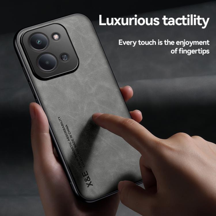 For Redmi 15C 5G / 4G EU 173mm / Poco C85 5G Skin Feel Magnetic Leather Back Phone Case