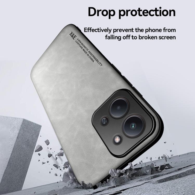 For Redmi 15C 5G / 4G EU 173mm / Poco C85 5G Skin Feel Magnetic Leather Back Phone Case