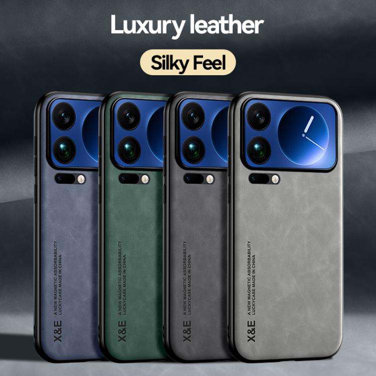 For Xiaomi 17 Pro Max Skin Feel Magnetic Leather Back Phone Case