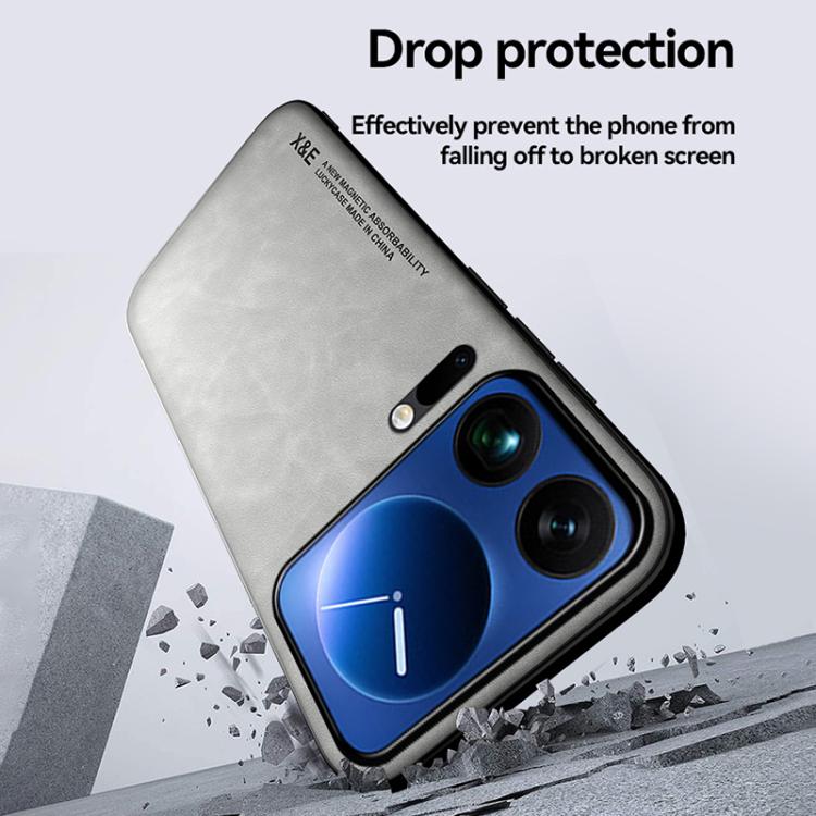 For Xiaomi 17 Pro Max Skin Feel Magnetic Leather Back Phone Case