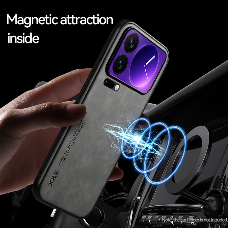 For Xiaomi 17 Skin Feel Magnetic Leather Back Phone Case