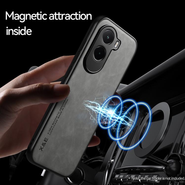 For Xiaomi Poco M7 4G 169mm Skin Feel Magnetic Leather Back Phone Case