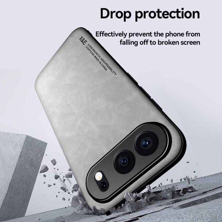 For Honor 500 Global 155.8mm Skin Feel Magnetic Leather Back Phone Case