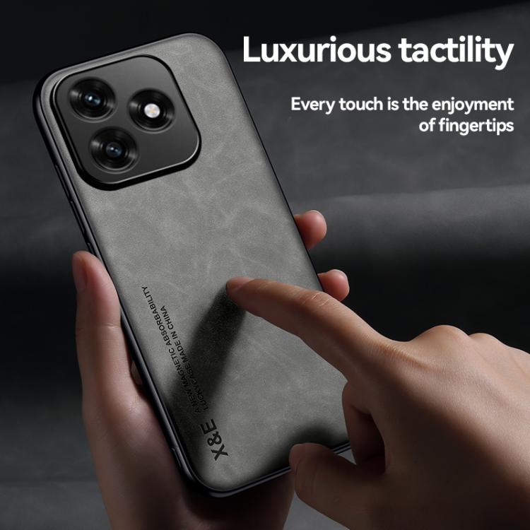 For Honor X5c 4G / X5c Plus Skin Feel Magnetic Leather Back Phone Case