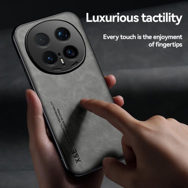 For Honor Magic8 Skin Feel Magnetic Leather Back Phone Case