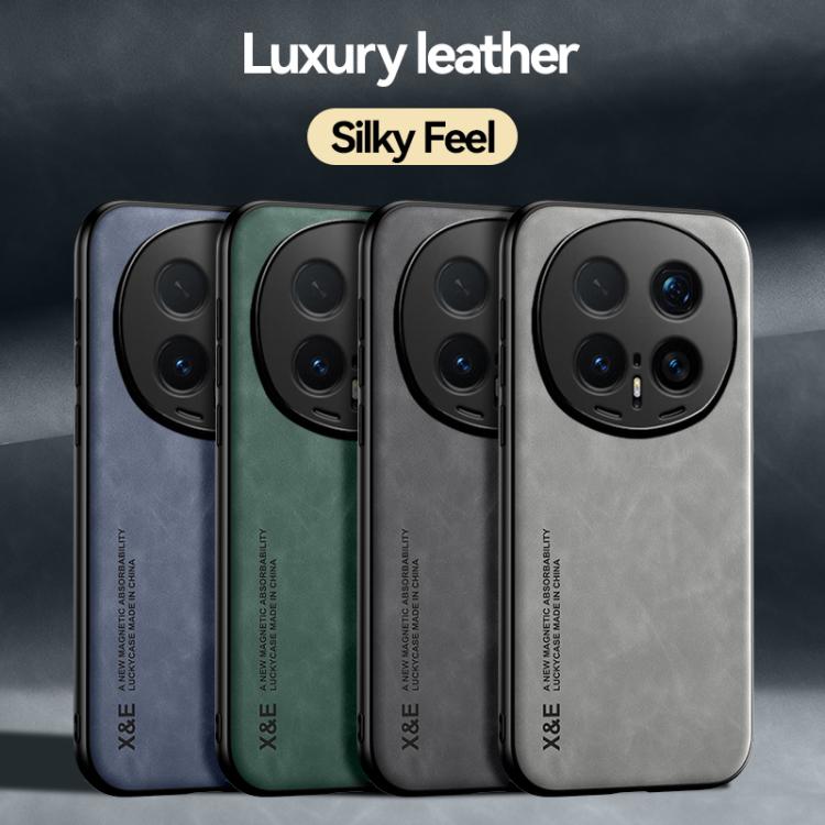 For Honor Magic8 Skin Feel Magnetic Leather Back Phone Case