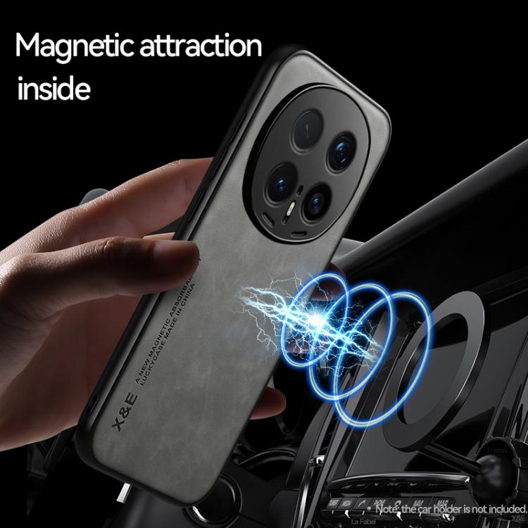 For Honor Magic8 Skin Feel Magnetic Leather Back Phone Case
