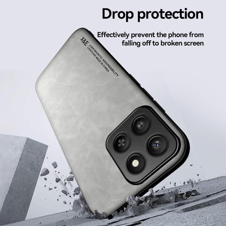 For Honor 400 Smart / X7d 4G / 5G Skin Feel Magnetic Leather Back Phone Case