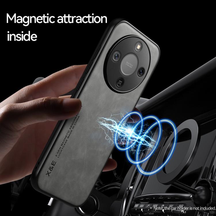 For Honor X70 5G / X9d 5G Skin Feel Magnetic Leather Back Phone Case