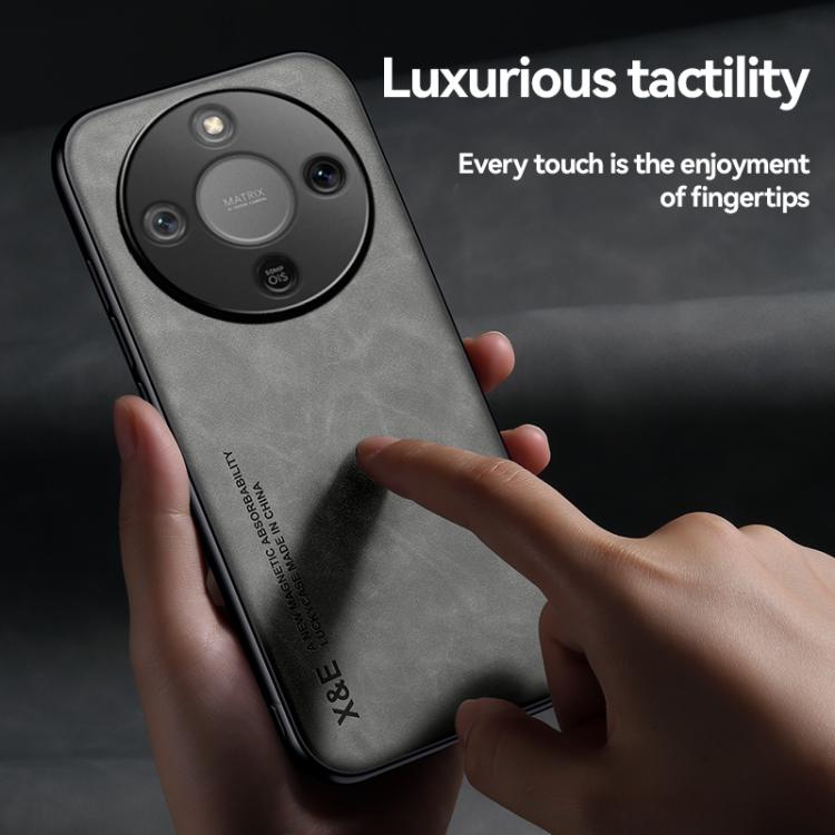 For Honor X70 5G / X9d 5G Skin Feel Magnetic Leather Back Phone Case
