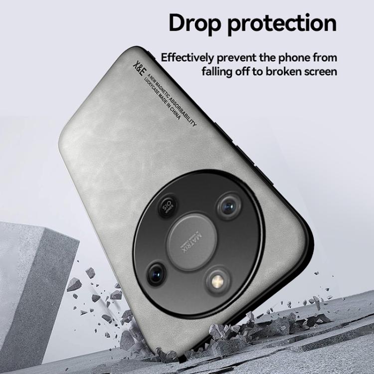 For Honor X70 5G / X9d 5G Skin Feel Magnetic Leather Back Phone Case