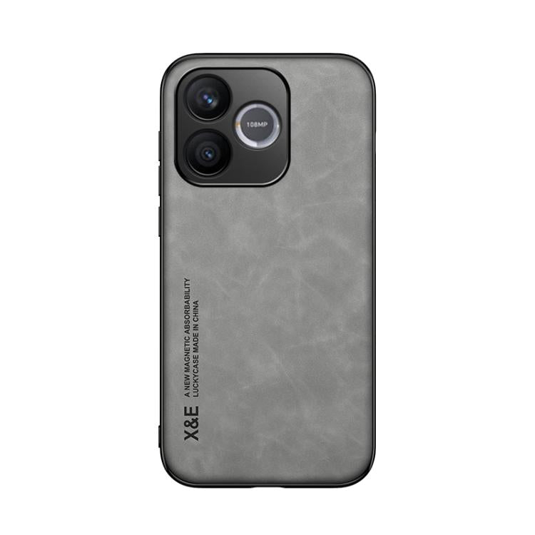 For Honor 600 Lite Global Skin Feel Magnetic Leather Back Phone Case