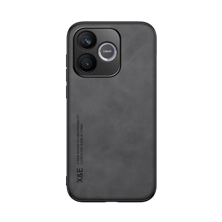 For Honor 600 Lite Global Skin Feel Magnetic Leather Back Phone Case