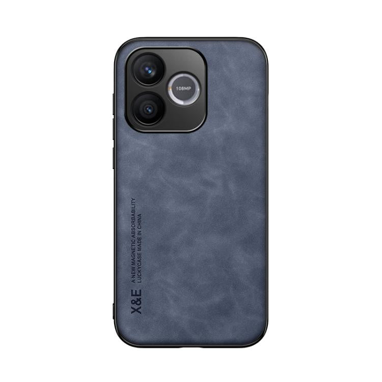 For Honor 600 Lite Global Skin Feel Magnetic Leather Back Phone Case