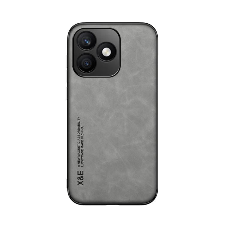 For Honor X8d 4G Skin Feel Magnetic Leather Back Phone Case