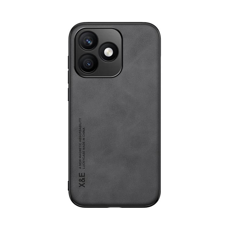 For Honor X8d 4G Skin Feel Magnetic Leather Back Phone Case