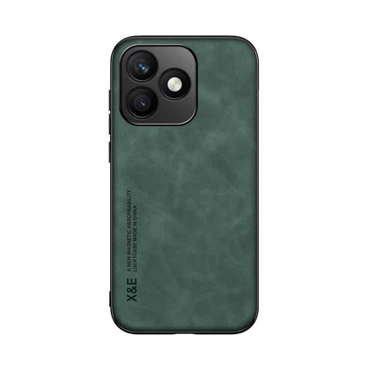 For Honor X8d 4G Skin Feel Magnetic Leather Back Phone Case