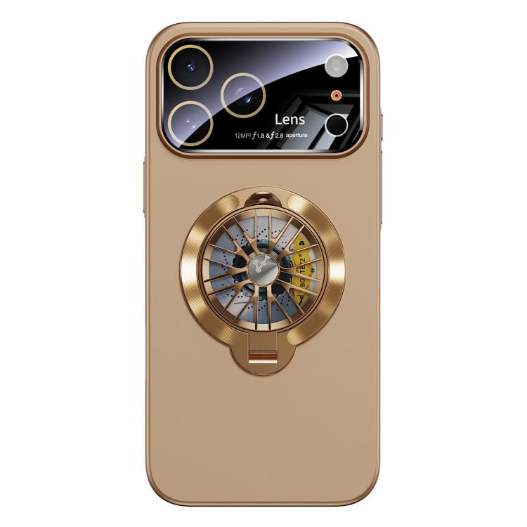For iPhone 17 Pro Glaze PC Camera Window Gyro Kickstand Magnetic Phone Case