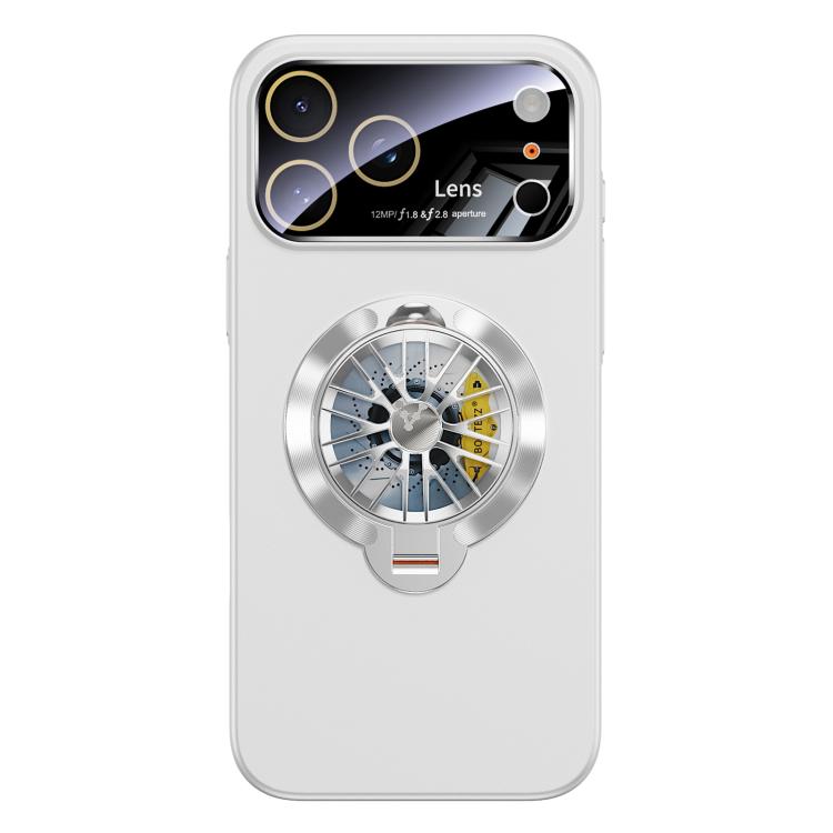 For iPhone 17 Pro Glaze PC Camera Window Gyro Kickstand Magnetic Phone Case